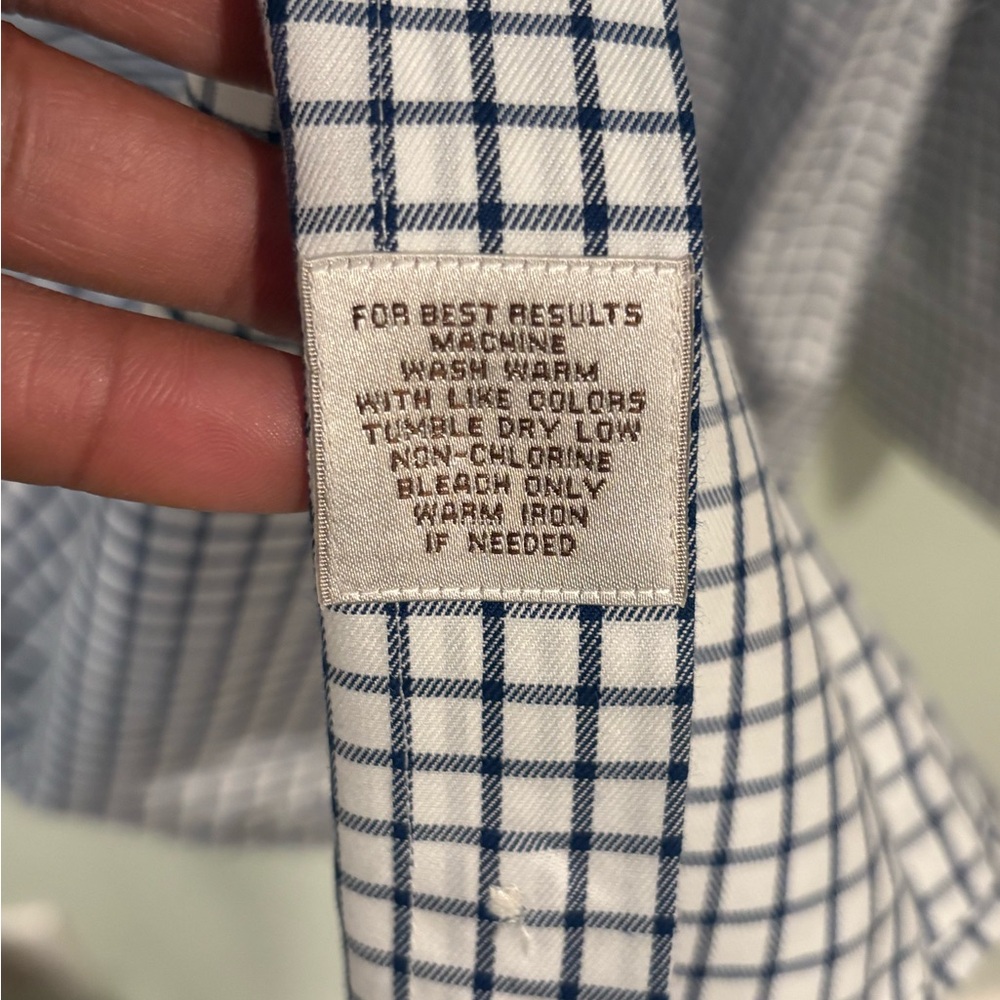 Peter Millar Windowpane Check Button down - Picture 5 of 9